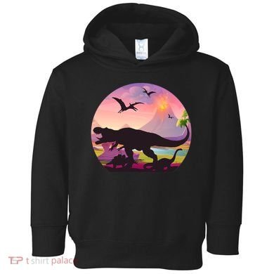 Cool Prehistoric Dinosaur Land Toddler Hoodie