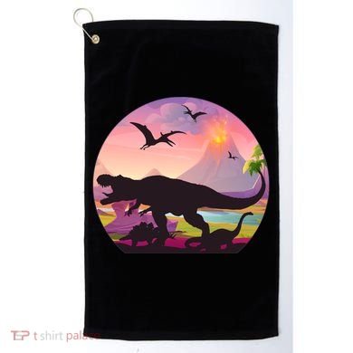 Cool Prehistoric Dinosaur Land Golf Towel