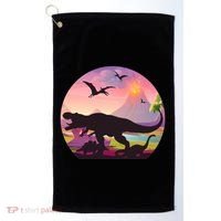 Cool Prehistoric Dinosaur Land Golf Towel thumb 0