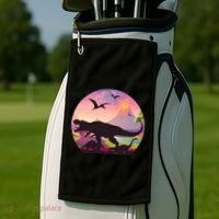 Cool Prehistoric Dinosaur Land Golf Towel thumb 2