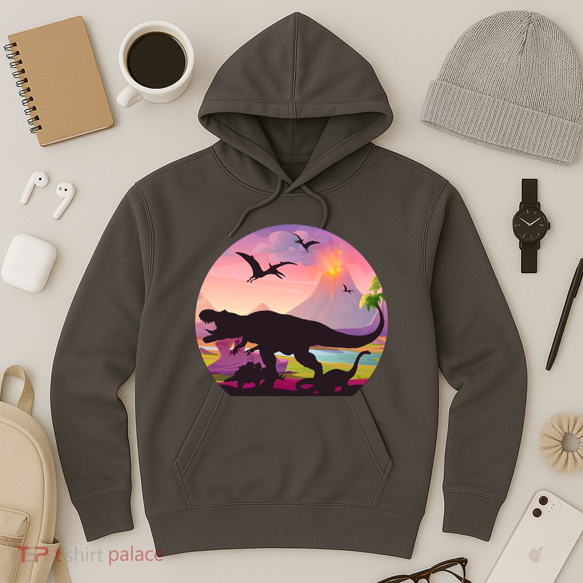 Cool Prehistoric Dinosaur Land Hoodie
