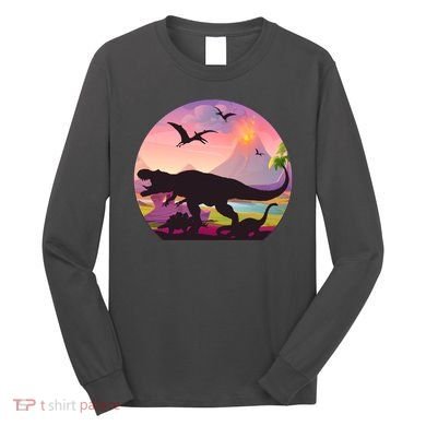 Cool Prehistoric Dinosaur Land Long Sleeve Shirt
