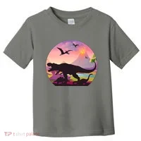 Cool Prehistoric Dinosaur Land Toddler T-Shirt thumb 0