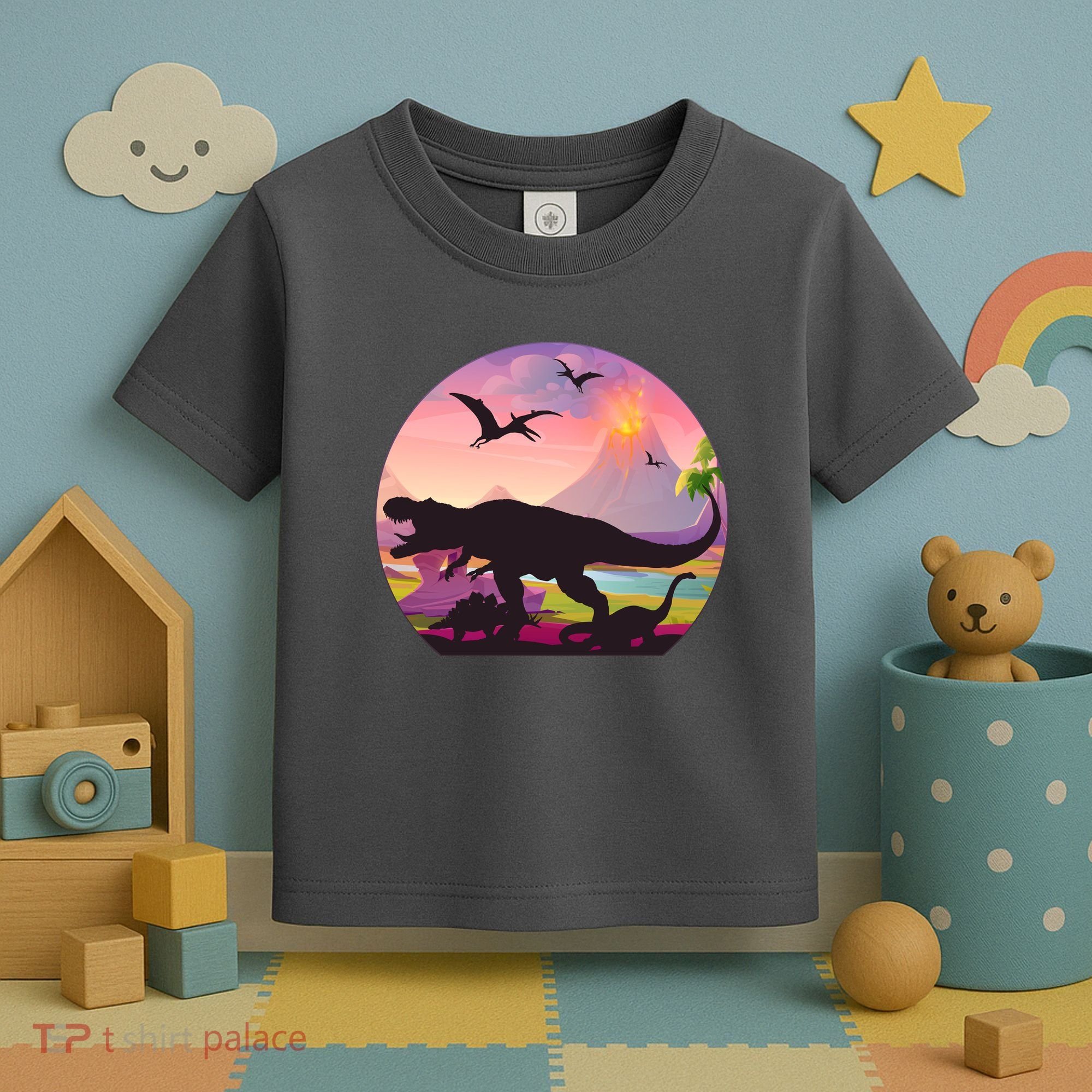 Cool Prehistoric Dinosaur Land Toddler T-Shirt