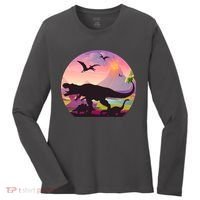 Cool Prehistoric Dinosaur Land Women's Long Sleeve Shirt thumb 0