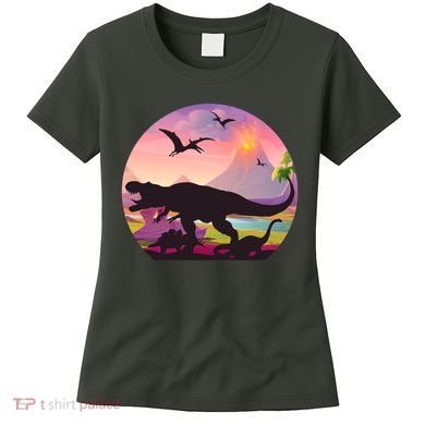 Cool Prehistoric Dinosaur Land Women's T-Shirt