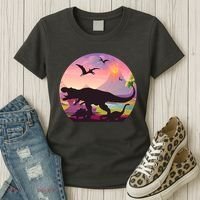Cool Prehistoric Dinosaur Land Women's T-Shirt thumb 3