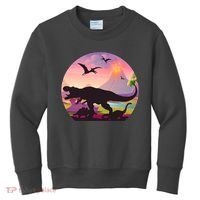 Cool Prehistoric Dinosaur Land Kids Sweatshirt thumb 0