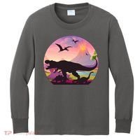 Cool Prehistoric Dinosaur Land Kids Long Sleeve Shirt thumb 0