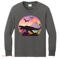Cool Prehistoric Dinosaur Land Kids Long Sleeve Shirt thumb 0