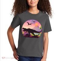 Cool Prehistoric Dinosaur Land Kids T-Shirt thumb 2
