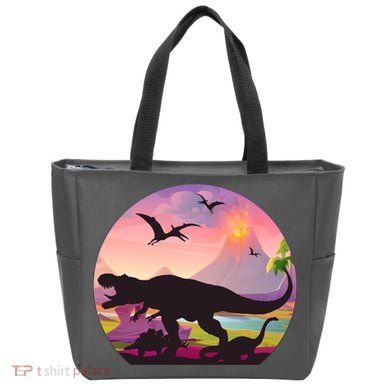 Cool Prehistoric Dinosaur Land Tote Bag