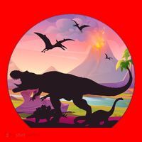 Cool Prehistoric Dinosaur Land Santa Hat thumb 1