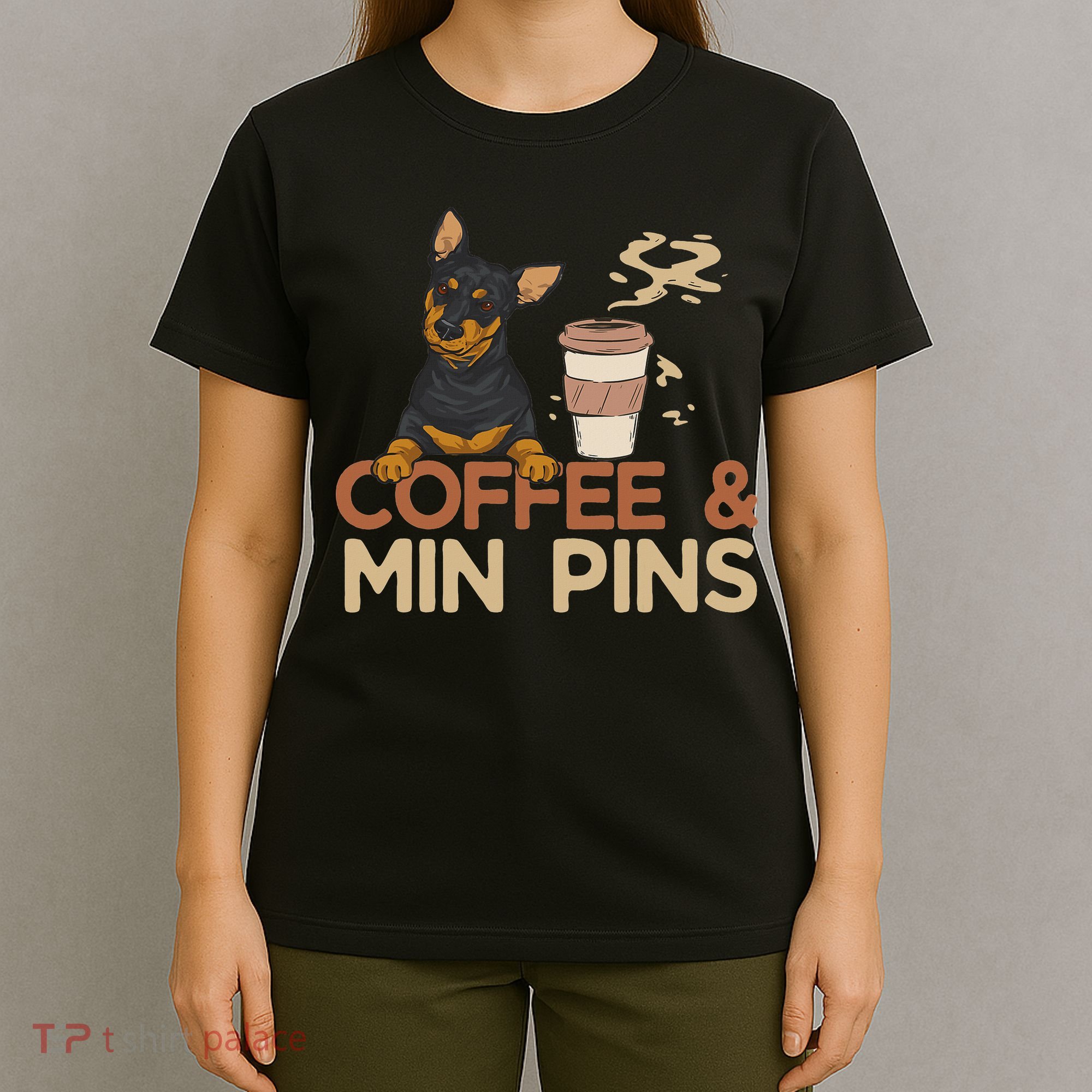 Coffee & Pin Dog Miniature Pinscher T-Shirt