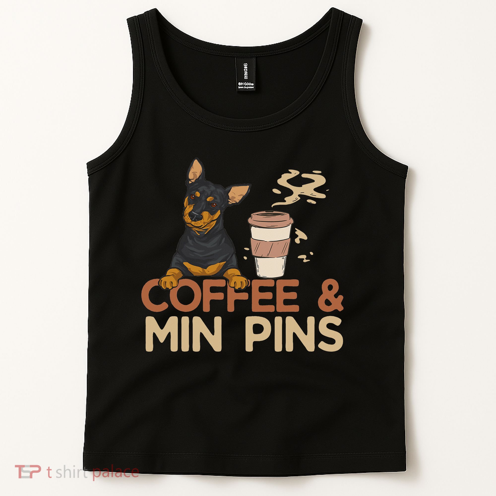 Coffee & Pin Dog Miniature Pinscher Tank Top