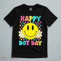 Colorful Polka Dot Smile Face Teacher Happy Dot Day 2024gift T-Shirt thumb 5