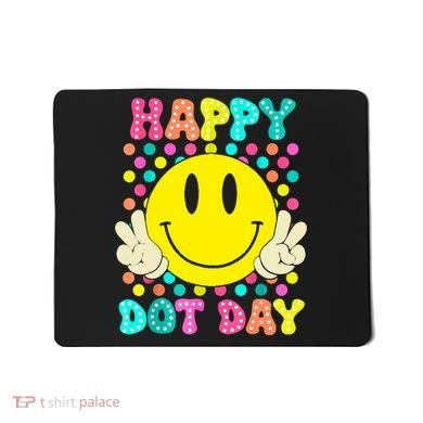 Colorful Polka Dot Smile Face Teacher Happy Dot Day 2024gift Mousepad