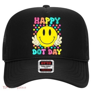 Colorful Polka Dot Smile Face Teacher Happy Dot Day 2024gift Hat