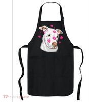 Cute Pitbull Dog Love And Hearts Funny I Love PitBull Dogs Apron thumb 0