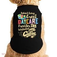 Childcare Provider Daycare Teacher Coffee Lover Drinker Doggie Tank thumb 0