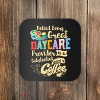 Childcare Provider Daycare Teacher Coffee Lover Drinker Coaster thumb 0