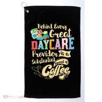 Childcare Provider Daycare Teacher Coffee Lover Drinker Golf Towel thumb 0