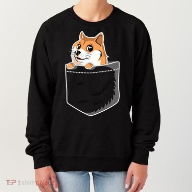 Cute Pocket Dog Design Women's Sweatshirt