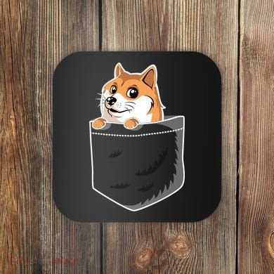 Cute Pocket Dog Design Coaster
