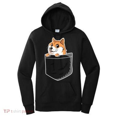 Cute Pocket Dog Design Women's Hoodie