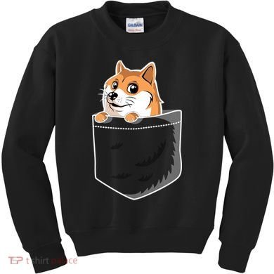 Cute Pocket Dog Design Kids Sweatshirt