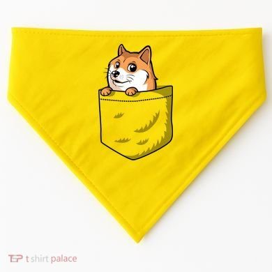 Cute Pocket Dog Design USA-Made Doggie Bandana