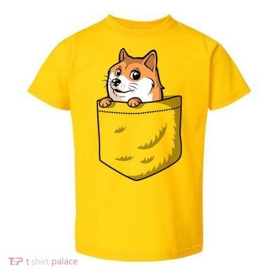 Cute Pocket Dog Design Toddler T-Shirt
