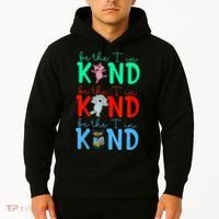 Cute Piggie Elephant Cat Motivational Kindness Quote Hoodie thumb 2