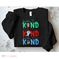 Cute Piggie Elephant Cat Motivational Kindness Quote Sweatshirt thumb 2
