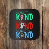 Cute Piggie Elephant Cat Motivational Kindness Quote Coaster thumb 0