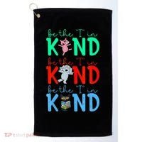 Cute Piggie Elephant Cat Motivational Kindness Quote Golf Towel thumb 0