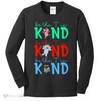 Cute Piggie Elephant Cat Motivational Kindness Quote Kids Long Sleeve Shirt thumb 0