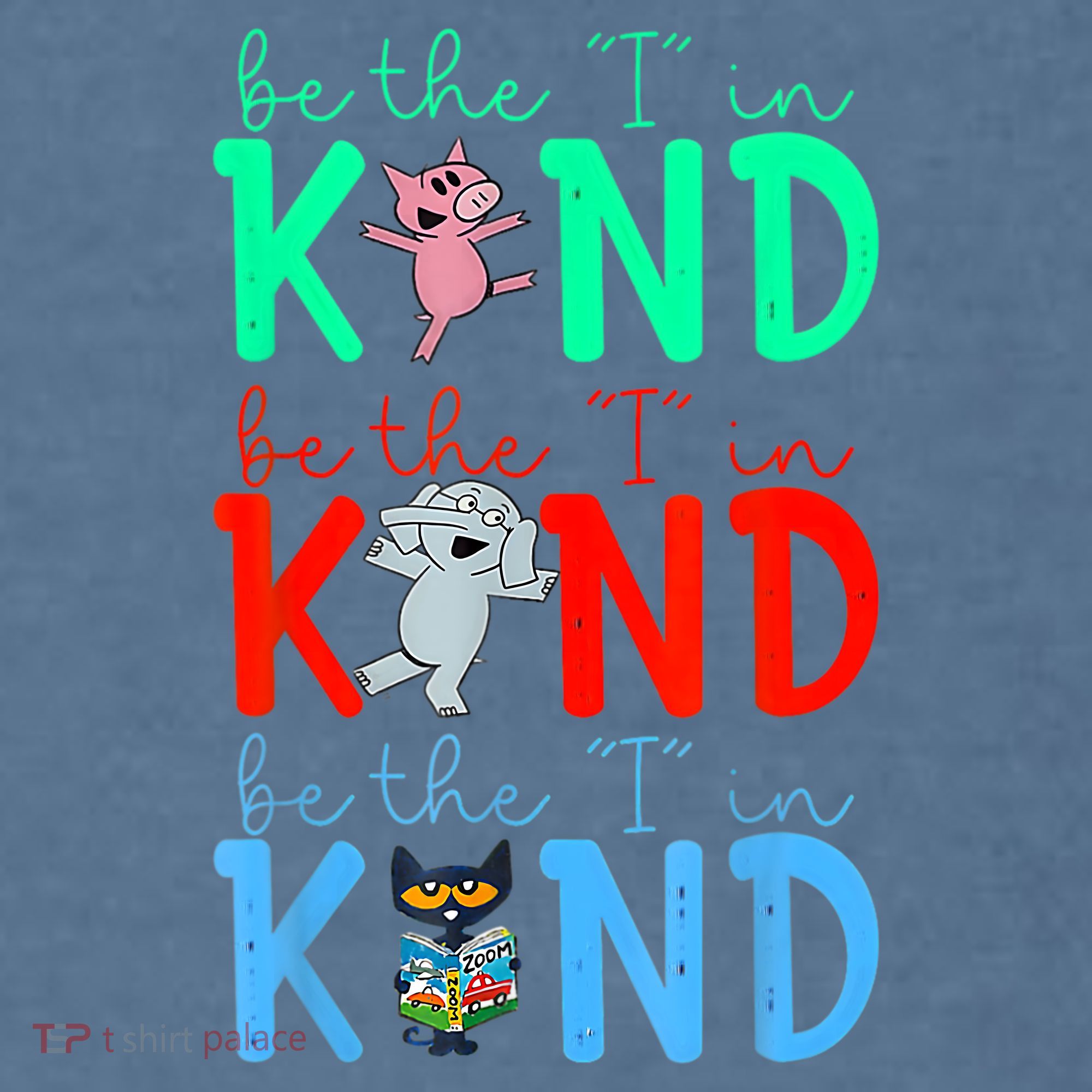 Cute Piggie Elephant Cat Motivational Kindness Quote Garment-Dyed Sweatshirt