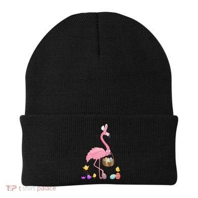 Cool Pretty Easter Gift Flamingo With Easter Basket Gift Beanie