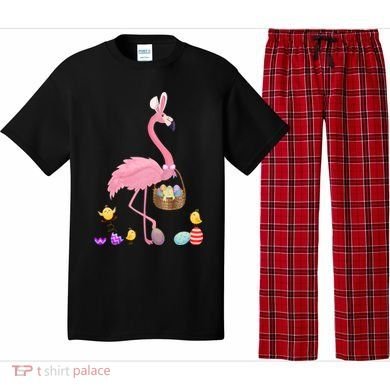Cool Pretty Easter Gift Flamingo With Easter Basket Gift Pajama Set