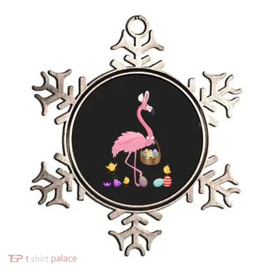 Cool Pretty Easter Gift Flamingo With Easter Basket Gift Ornament