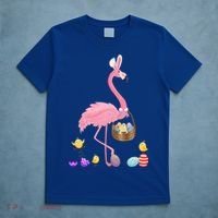 Cool Pretty Easter Gift Flamingo With Easter Basket Gift T-Shirt thumb 5