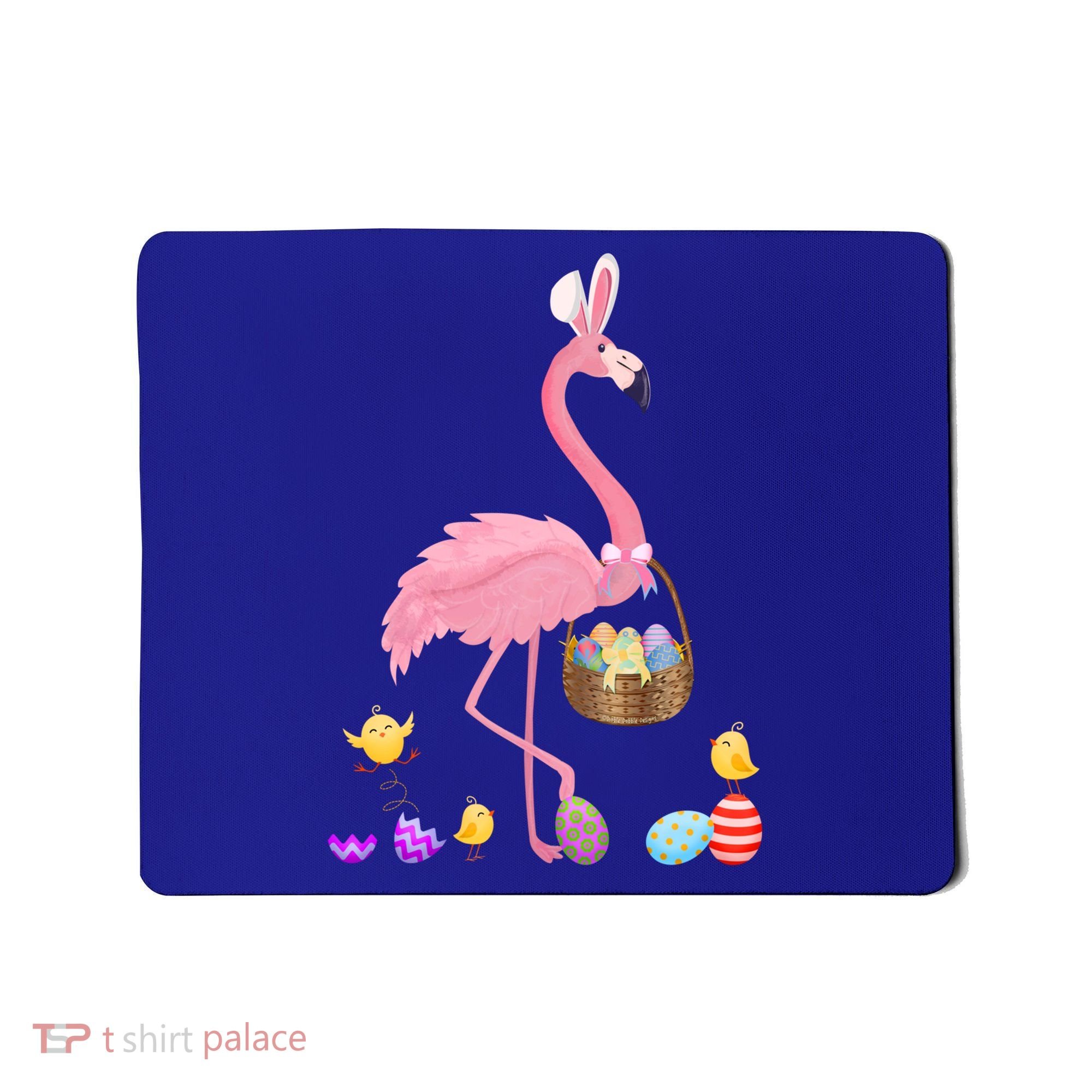 Cool Pretty Easter Gift Flamingo With Easter Basket Gift Mousepad