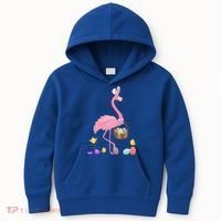 Cool Pretty Easter Gift Flamingo With Easter Basket Gift Kids Hoodie thumb 0