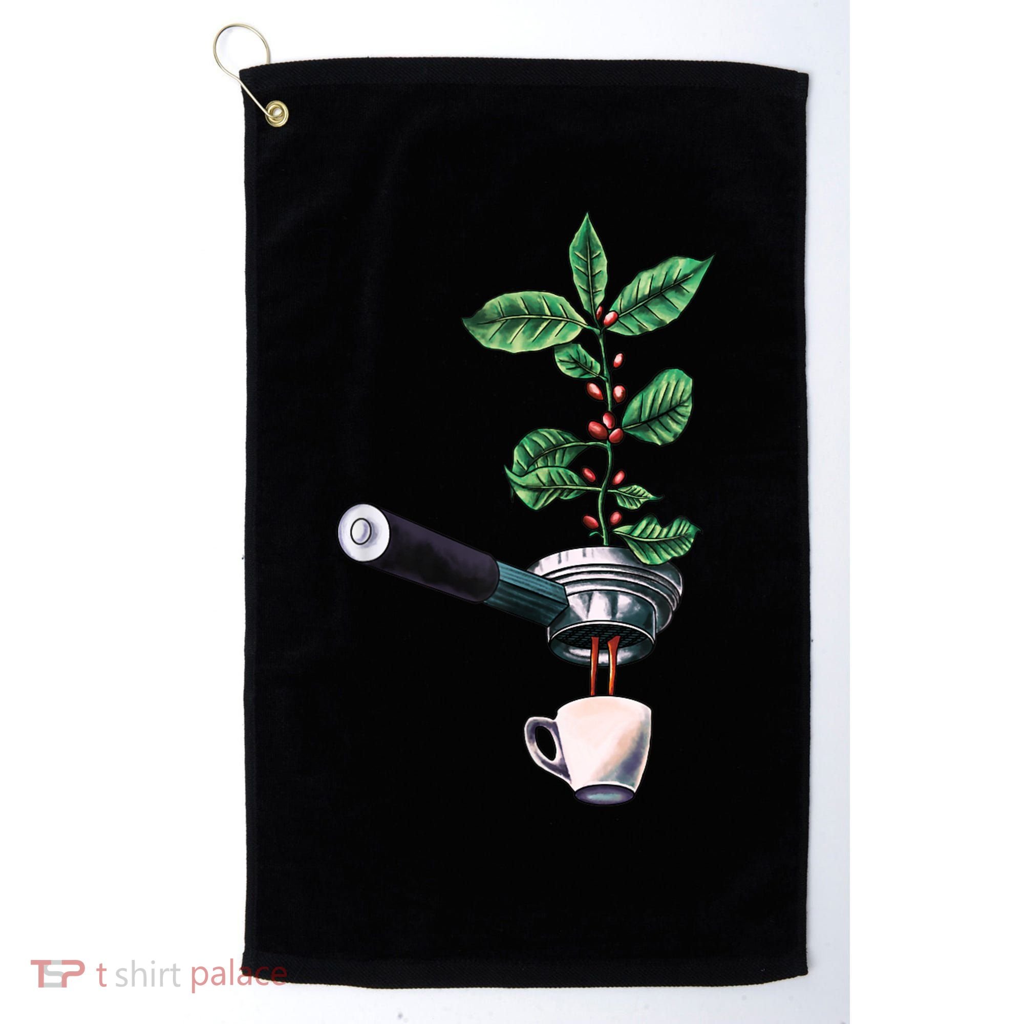 Coffee Plant Espresso Barista Golf Towel