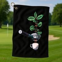 Coffee Plant Espresso Barista Golf Towel thumb 1