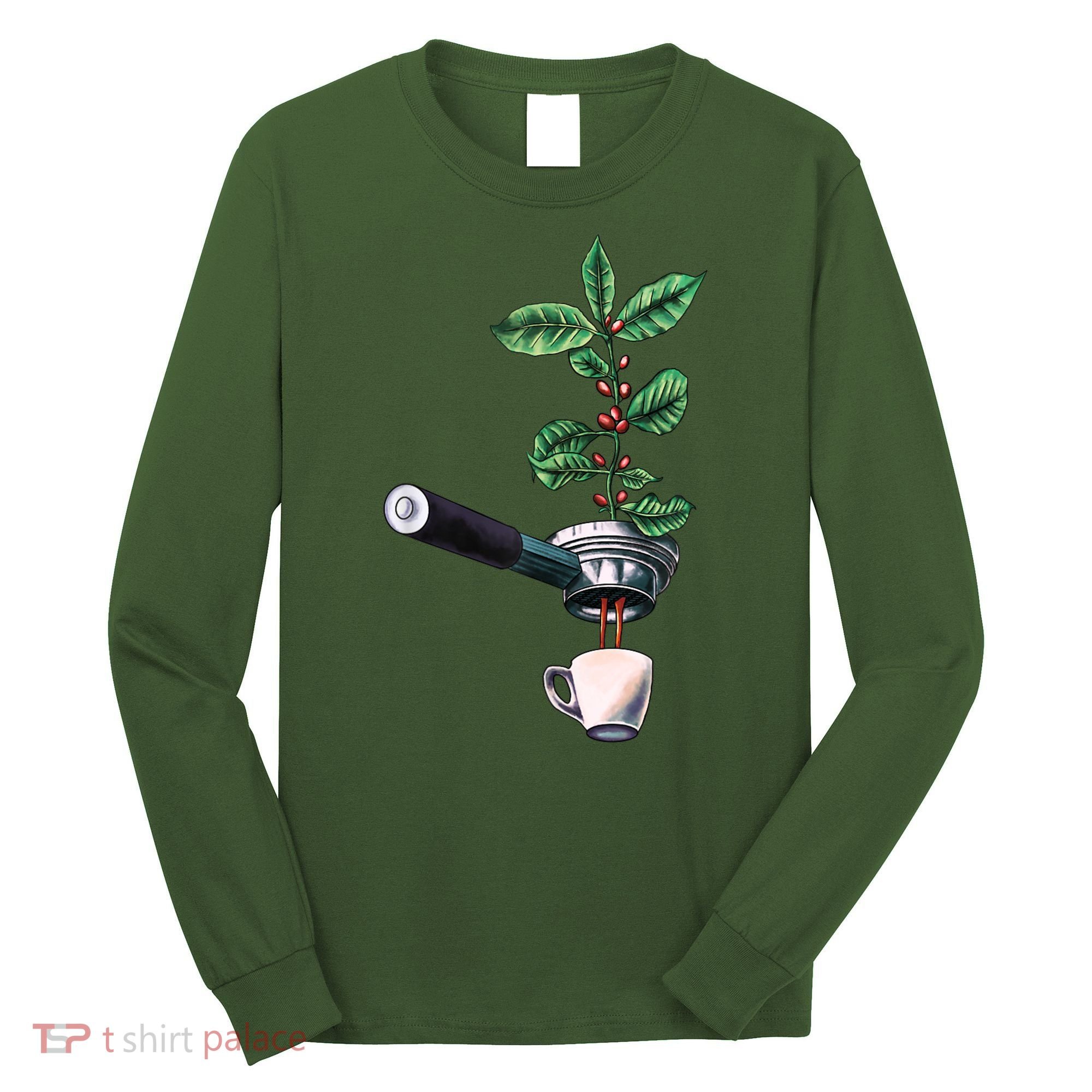 Coffee Plant Espresso Barista Long Sleeve Shirt