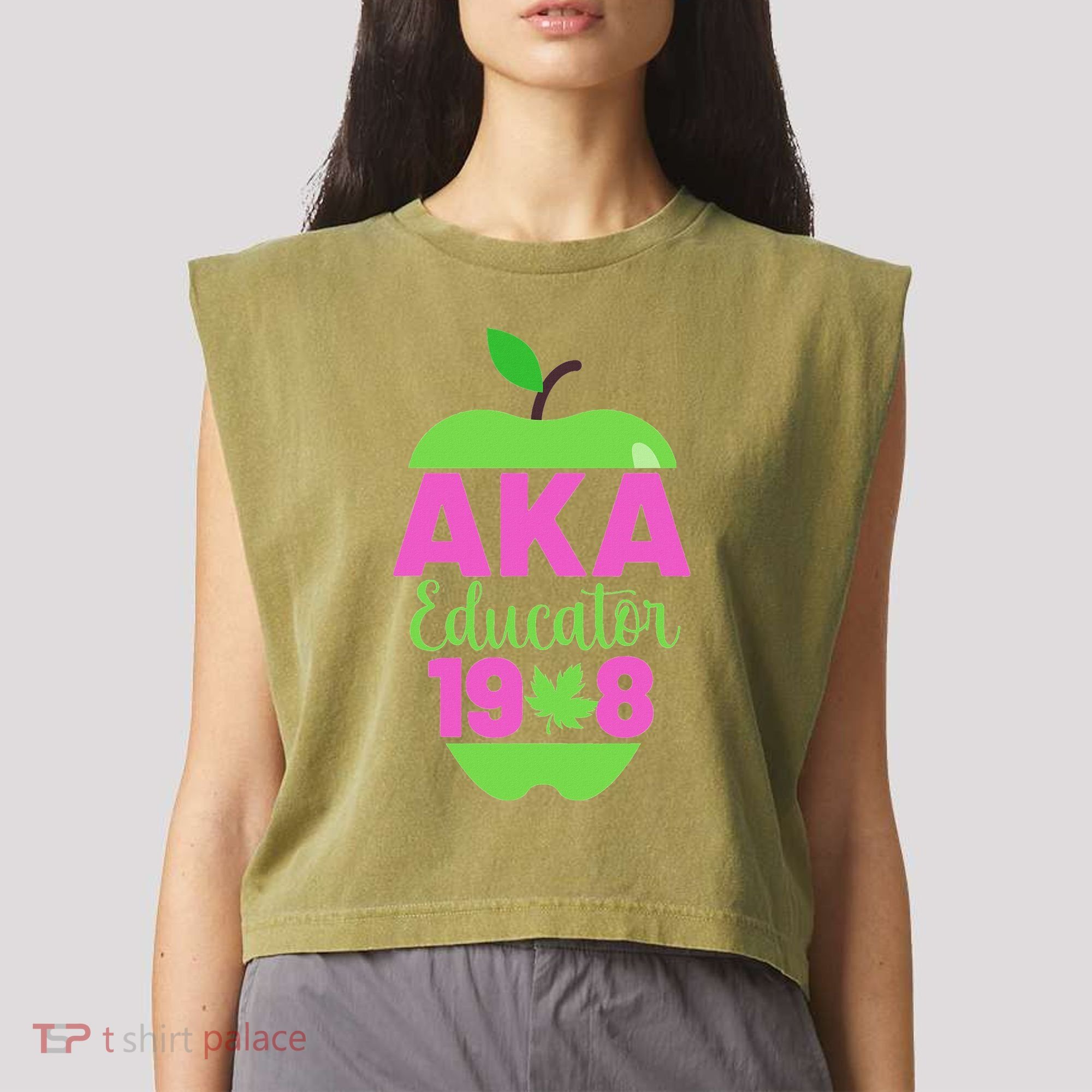 Cute Pretty Educators And Teacher Funny A.K.A Educator Student Garment-Dyed Women's Muscle Tee