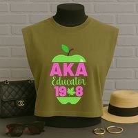 Cute Pretty Educators And Teacher Funny A.K.A Educator Student Garment-Dyed Women's Muscle Tee thumb 3