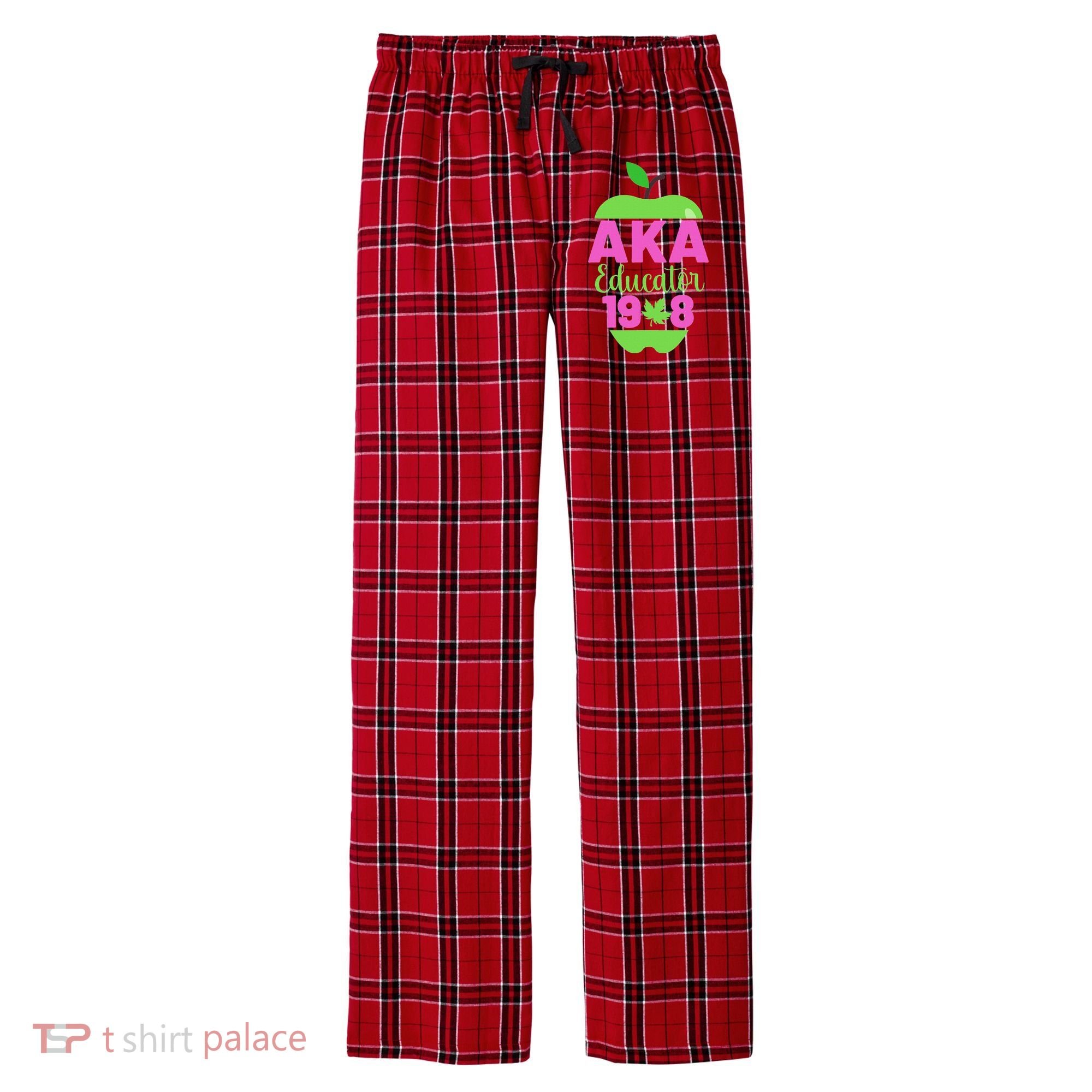 Cute Pretty Educators And Teacher Funny A.K.A Educator Student Men's Flannel Plaid Pajama Pants